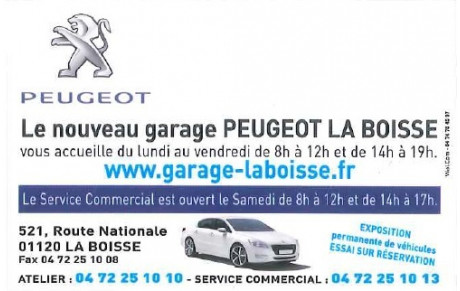 LE NOUVEAU GARAGE PEUGEOT LA BOISSE